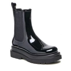 Botki Jenny Fairy. Czarne botki Jenny Fairy, bez wzorów, bez obcasa, na płaskiej podeszwie, bez zapięcia. Za 107.98 zł.