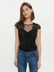 Rinascimento Body CFC0117443003 Czarny Slim Fit. Czarne body Rinascimento, l, bez wzorów, z syntetyku. Za 189.99 zł.