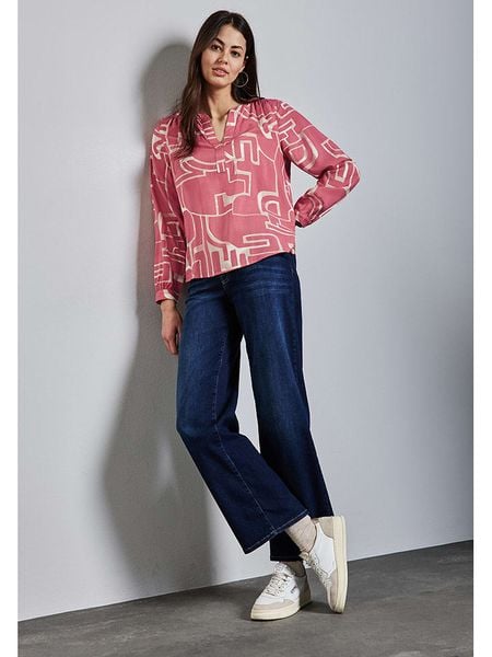 Street One Bluzka w kolorze jasnoróżowym rozmiar: 38. Różowe bluzki Street One, bez wzorów, z wiskozy, street, bez kołnierzyka, bez ramiączek. Za 61.17 zł.