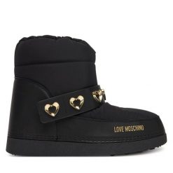 Śniegowce LOVE MOSCHINO. Czarne trapery i śniegowce Love Moschino. Za 749.99 zł.