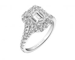 Pierścionek z białego złota z diamentami laboratoryjnymi - 2,50 ct - próba 750. Białe pierścionki Apart, z diamentem, złote. Za 19,990.00 zł.