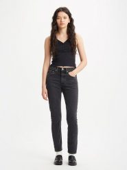 Levi's Dżinsy "501" - Skinny fit - w kolorze czarnym rozmiar: W26/L28. Czarne jeansy Levi's®, l, z aplikacjami, z podwyższonym stanem. Za 166.88 zł.