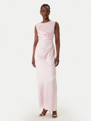 Rinascimento Sukienka wieczorowa CFC0127559003 Różowy Slim Fit. Czerwone sukienki Rinascimento, xs, bez wzorów, z syntetyku, wizytowe, bez kołnierzyka, bez ramiączek. Za 749.99 zł.