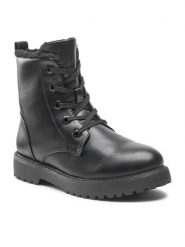 Clara Barson Botki WS5621-05 Czarny. Czarne botki Clara Barson, bez wzorów, ze skóry, bez obcasa, na płaskiej podeszwie, bez zapięcia. Za 169.99 zł.