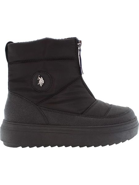 U.S. Polo Assn. Botki w kolorze czarnym rozmiar: 37. Czarne botki U.S. Polo Assn., bez wzorów, bez obcasa, na platformie, bez zapięcia. Za 187.52 zł.