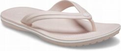 Japonki Dla Dorosłych Crocs Crocband Flip. Białe klapki Crocs, bez wzorów, z materiału, bez obcasa. Za 169.99 zł.