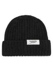 Tommy Hilfiger Czapka Script AW0AW18972 Czarny. Czarne czapki TOMMY HILFIGER, bez wzorów, z bawełny. Za 189.99 zł.