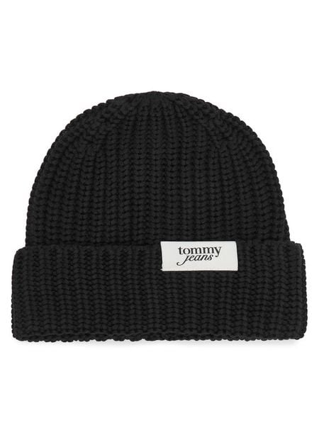 Tommy Hilfiger Czapka Script AW0AW18972 Czarny. Czarne czapki TOMMY HILFIGER, bez wzorów, z bawełny. Za 189.99 zł.
