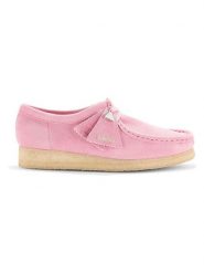 Clarks Skórzane trzewiki "Wallabee" w kolorze jasnoróżowym rozmiar: 37,5. Różowe półbuty sznurowane Clarks, bez wzorów, eleganckie, bez obcasa, bez zapięcia. Za 266.66 zł.