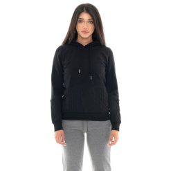 Bluza zimowa Damen z Kapuze zum Überziehen, Leone 1947 Braid-Einsätze. Czarne bluzy LEONE 1947 APPAREL, na zimę, bez wzorów, z bawełny, bez kaptura. W wyprzedaży za 144.93 zł.