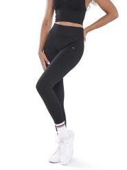 Athleas Legginsy sportowe "Evelin" w kolorze czarnym rozmiar: M/L. Czarne legginsy Athleas, l, bez wzorów, z materiału, z podwyższonym stanem. Za 130.99 zł.