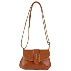 Torebka skórzana damska listonoszka DAN-A T79 camel. Brązowe torebki klasyczne DAN-A, bez wzorów, ze skóry, małe, bez dodatków. Za 149.99 zł.