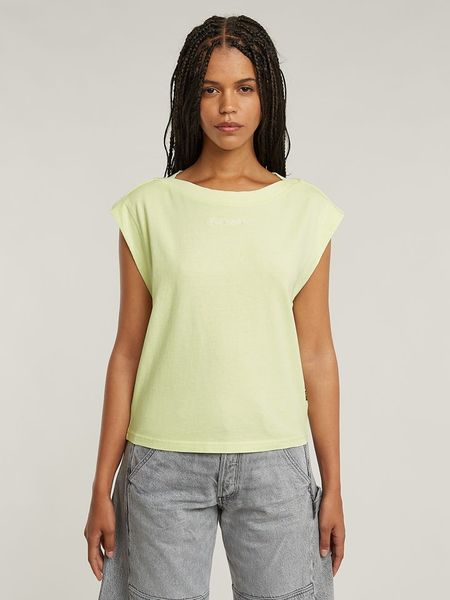 G-Star Koszulka w kolorze żółtym rozmiar: L. Żółte bluzki G-Star, l, bez wzorów, z bawełny, retro, bez kołnierzyka, bez ramiączek. Za 104.89 zł.