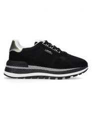 Liu Jo Sneakersy w kolorze srebrno-czarnym rozmiar: 40. Czarne trampki Liu Jo, bez wzorów, z materiału, bez zapięcia. Za 477.95 zł.
