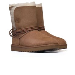 Damskie śniegowce Ugg Classic Bailey Tie Boot 1171530-CHE. Brązowe trapery i śniegowce UGG, z gumy. Za 799.00 zł.