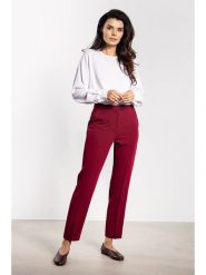 Awama Spodnie chino w kolorze czerwonym rozmiar: M. Czerwone spodnie materiałowe Awama, na co dzień, m, bez wzorów. Za 159.99 zł.