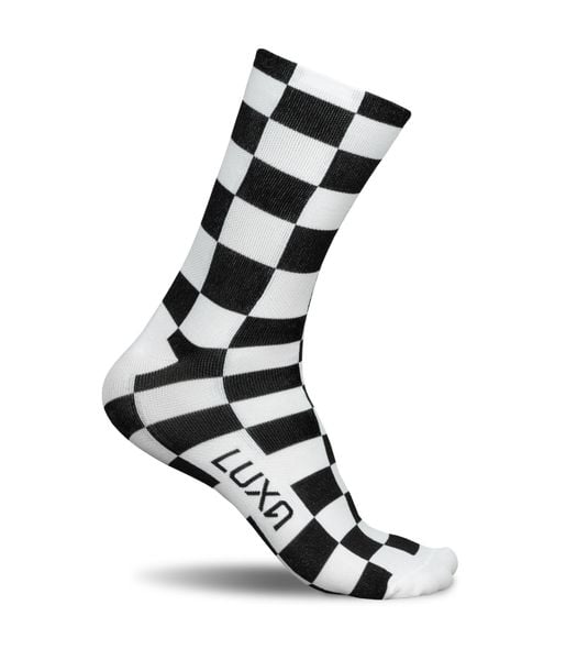 Skarpetki Rowerowe Unisex Luxa Squares. Białe skarpety LUXA, bez wzorów, z materiału. Za 69.00 zł.