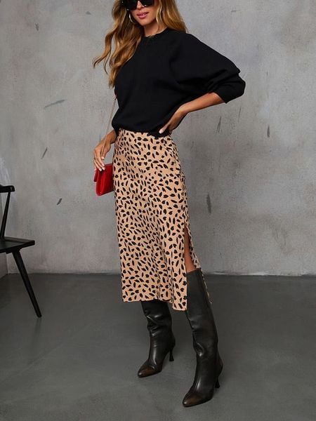 LA Angels Spódnica w kolorze beżowym rozmiar: M. Brązowe spódnice LA Angels, na co dzień, m, bez wzorów, midi, proste. Za 125.85 zł.