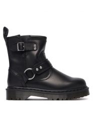 Dr. Martens Botki Anistone HRNS Black Orleans DM42583001 Czarny. Czarne botki Dr. Martens, bez wzorów, ze skóry, bez obcasa, na płaskiej podeszwie, bez zapięcia. Za 1,039.00 zł.