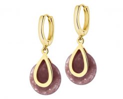 Kolczyki z mosiądzu pozłacane z kwarcem. Kolczyki Artelioni, z kwarcem, pozłacane. Za 249.00 zł.