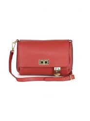 Anna Morellini Skórzana torebka "Matalia" w kolorze czerwonym - 22 x 17 x 9 cm rozmiar: onesize. Czerwone torby na ramię Anna Morellini, bez wzorów, z materiału, na ramię, bez dodatków. Za 173.99 zł.