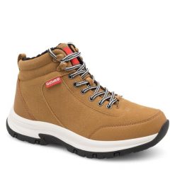 Botki Go Soft. Brązowe botki GO SOFT, bez wzorów, bez obcasa, na płaskiej podeszwie, bez zapięcia. Za 199.99 zł.