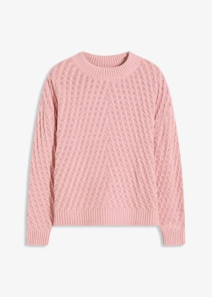 Sweter. Czerwone swetry bonprix, bez wzorów, bez ramiączek. Za 107.99 zł.