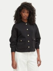 Tommy Hilfiger Bluza WW0WW48730 Czarny Relaxed Fit. Czarne bluzy TOMMY HILFIGER, xl, bez wzorów, z bawełny, bez kaptura. Za 699.99 zł.