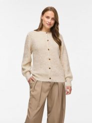 Vila Kardigan w kolorze beżowym rozmiar: XL. Brązowe kardigany Vila, xl, bez wzorów, z wełny. Za 149.95 zł.