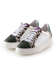 Anna Morellini Skórzane sneakersy "Milavia" w kolorze biało-czarnym rozmiar: 40. Białe trampki Anna Morellini, bez wzorów, bez zapięcia. Za 347.81 zł.