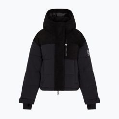 Kurtka narciarska damska EA7 Emporio Armani Ski St. Moritz Fashion Eco-Down. Czarne kurtki narciarskie EA7 Emporio Armani, l, bez wzorów, z syntetyku, bez kaptura, narciarskie, Dermizax. Za 2,239.00 zł.