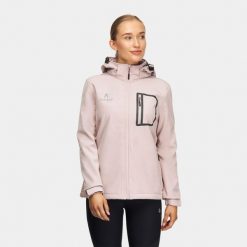 Kurtka softshellowa turystyczna damska Alpinus Bergamo. Czerwone kurtki sportowe Alpinus, l, bez wzorów, z softshellu, bez kaptura, trekkingowe. Za 279.00 zł.