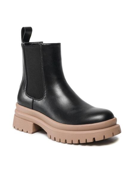 Jenny Fairy Botki WS5795-20 Czarny. Czarne botki Jenny Fairy, bez wzorów, ze skóry, bez obcasa, na płaskiej podeszwie, bez zapięcia. Za 135.99 zł.