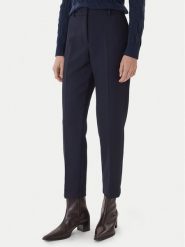 Tommy Hilfiger Spodnie materiałowe WW0WW48355 Granatowy Straight Fit. Niebieskie spodnie materiałowe TOMMY HILFIGER, bez wzorów, z materiału. Za 559.99 zł.