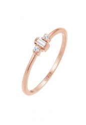 Elli PREMIUM Damski soliter zaręczyny filigranowy z topazem w pozłacanym srebrze 925 Sterling Silver Pierścionki 1 ct. Szare pierścionki Elli PREMIUM, z topazem, pozłacane. Za 238.99 zł.