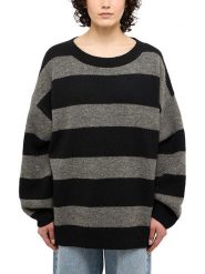 Mustang Sweter "Moon" w kolorze czarno-szarym rozmiar: S. Czarne swetry Mustang, s, bez wzorów, z wełny, bez ramiączek. Za 118.84 zł.