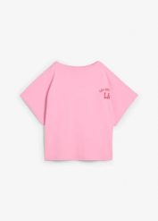 T-shirt oversize. Czerwone t-shirty bonprix, bez wzorów, z bawełny, bez kołnierzyka, bez ramiączek. Za 67.99 zł.