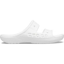 Crocs Klapki "Baya" w kolorze białym rozmiar: 36/37. Białe klapki Crocs, bez wzorów, z otwartym noskiem, bez obcasa. Za 96.14 zł.