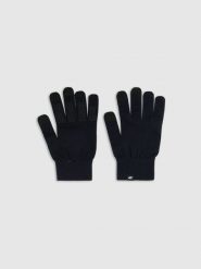 4F Rękawiczki dzianinowe Touch Screen uniseks - czarne L/XL. Czarne rękawiczki 4f, bez wzorów, z dzianiny. Za 29.99 zł.