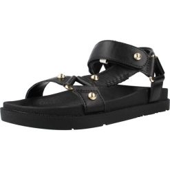 Sandały GEOX J SANDAL FOAMMENTERA Czarny. Czarne sandały Geox, bez wzorów, z syntetyku, sportowe, bez obcasa, bez zapięcia. Za 253.99 zł.