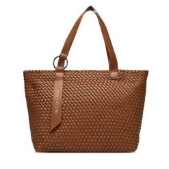 Torebka Valentino. Brązowe shopper Valentino, bez wzorów, bez dodatków. Za 399.99 zł.