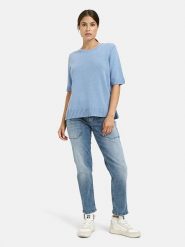 Milano Italy Sweter w kolorze błękitnym rozmiar: XXL. Niebieskie swetry Milano Italy, xxl, bez wzorów, z kaszmiru, bez ramiączek. Za 173.99 zł.