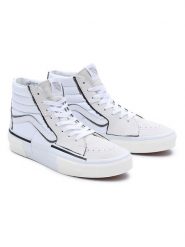 Vans Sneakersy "SK8-Hi Reconstruct" w kolorze kremowo-biało-czarnym rozmiar: 36,5. Białe trampki Vans, bez wzorów, za kostkę, bez zapięcia. Za 105.63 zł.