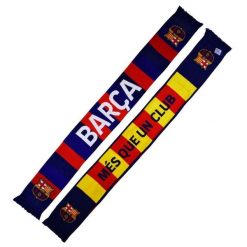 FC Barcelona szalik kibica dwustronny Double Knitted Scarf N27 wielokolorowy. Szaliki FC Barcelona, bez wzorów, sportowe. Za 99.00 zł.