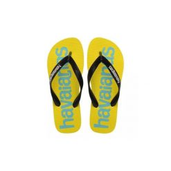 Japonki Havaianas Top Logomania 2 white /. Żółte klapki Havaianas, bez wzorów, z gumy, bez obcasa. Za 119.99 zł.