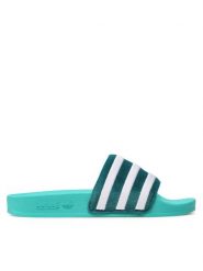 Adidas Klapki adilette W GX3371 Zielony. Zielone klapki Adidas, bez wzorów, z materiału, bez obcasa. Za 139.99 zł.