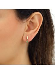 Miu Silver Pozłacane kolczyki-wkrętki z cyrkoniami rozmiar: onesize. Zielone kolczyki Miu Silver, z cyrkonią, pozłacane. Za 43.99 zł.