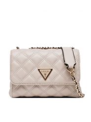 Guess Torebka Giully II Mini HWQG96 73740 Beżowy. Brązowe torebki klasyczne Guess, z aplikacjami, ze skóry, bez dodatków. Za 549.99 zł.