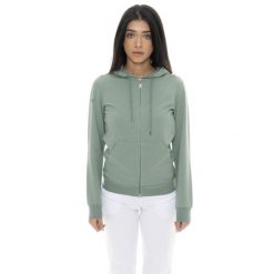 Bluza z bawełna z kaptur na co dzień na siłownię. Zielone bluzy LEONE 1947 APPAREL, bez wzorów, z bawełny, bez kaptura. Za 164.19 zł.