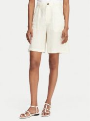 Marella Szorty materiałowe Emme by Marella Adorni 2615141032 Kremowy Regular Fit. Białe szorty Marella, bez wzorów, ze lnu. Za 298.99 zł.